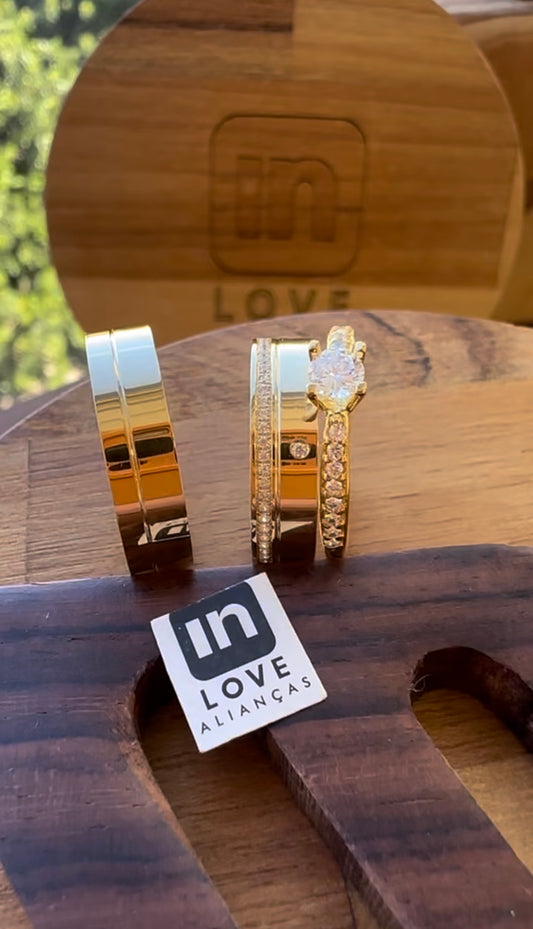 Alianças de Casamento em Ouro 18k - Modelo Minha Razão | 5mm | 12x R$333