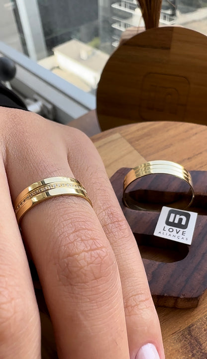 Alianças de Casamento em Ouro 18k - Modelo Mimosinha | 5mm | 12x R$333