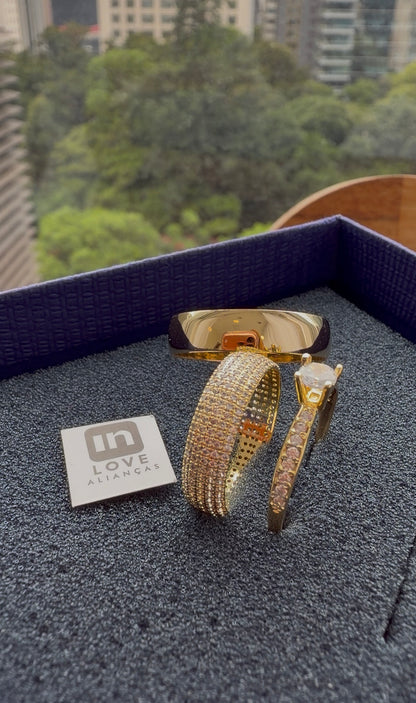 Par de Alianças em Ouro 18k - Modelo O Amor | 5mm | 12x R$541