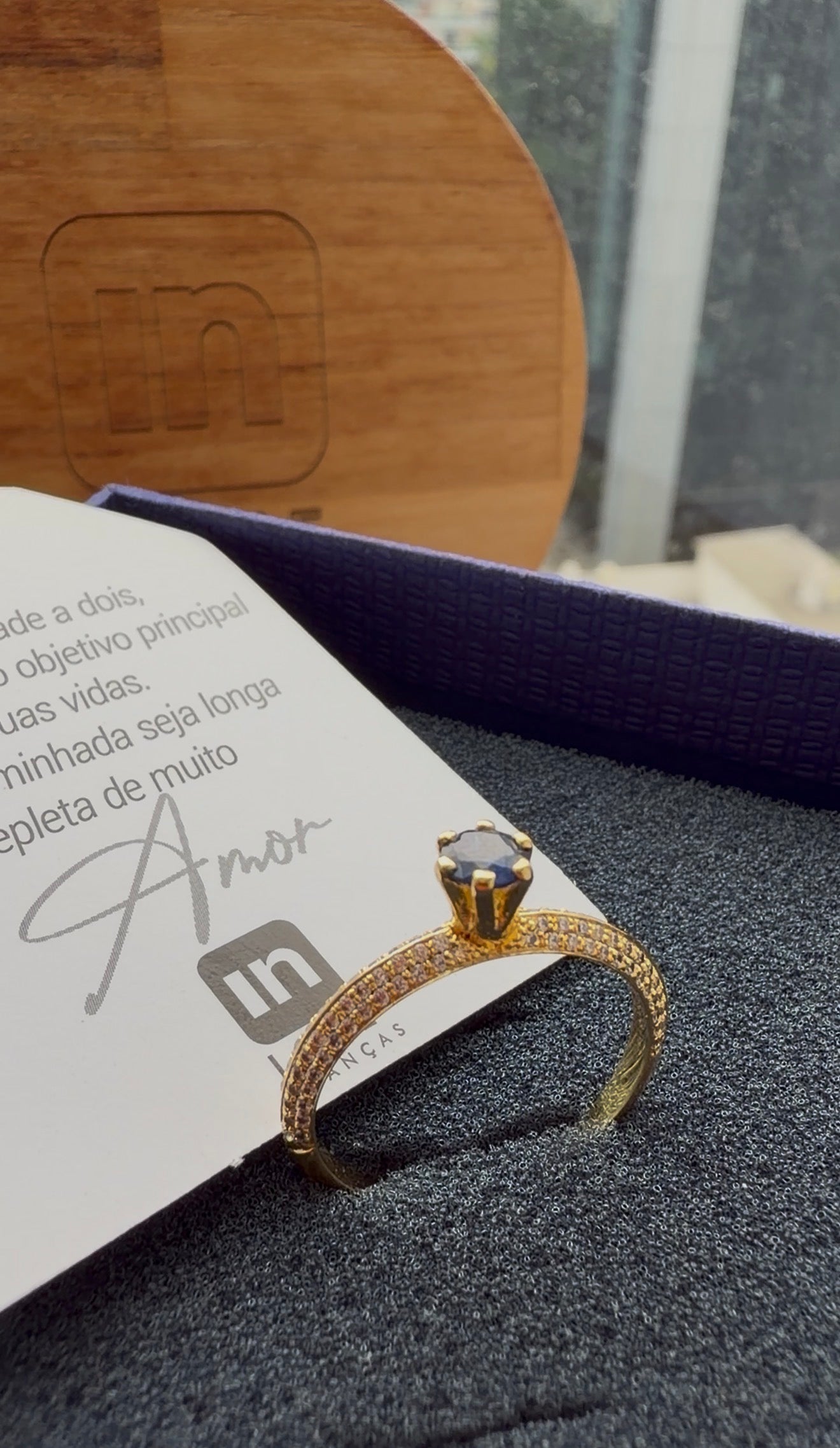 Anel Eu Amo Você em Ouro 18k - 12x R$449,00