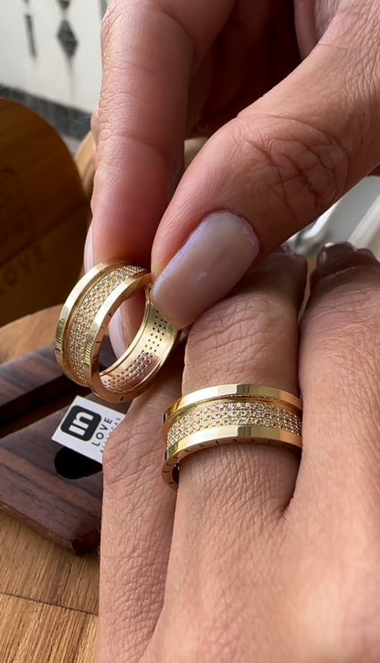 Alianças de Casamento em Ouro 18k - Modelo Intense | 7mm | 12x R$833