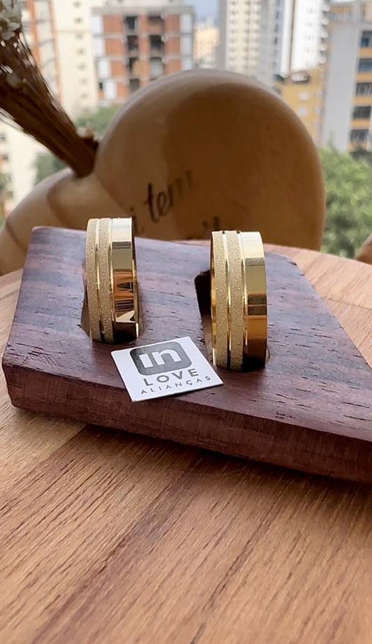 Alianças de Casamento em Ouro 18k - Modelo Verdadeiro Amor | 6mm | 12x R$333