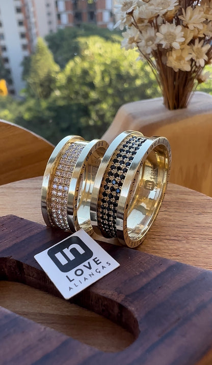 Alianças de Casamento em Ouro 18k - Modelo Declarações | 7mm | 12x R$999