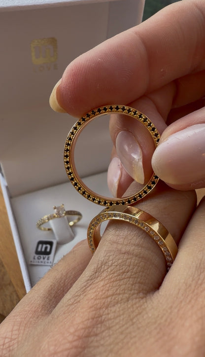 Par de Alianças em Ouro 18k - Modelo Amor Meu | 3mm | 12x R$758