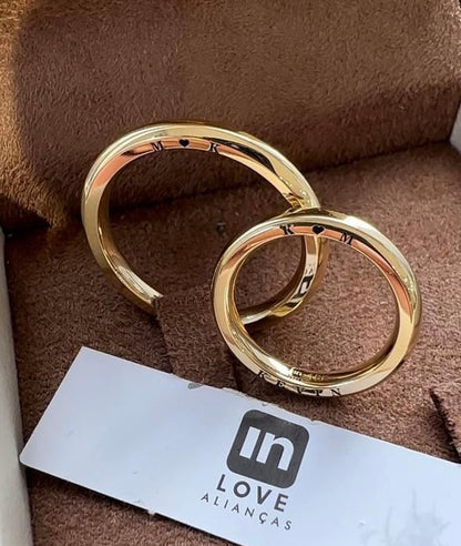Alianças de Casamento em Ouro 18k - Modelo Seu Par | 3mm | 12x R$941,66