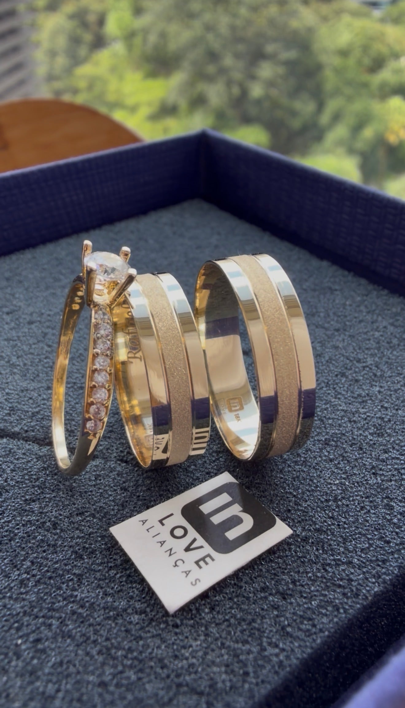 Par de Alianças em Ouro 18k - Modelo Meu Xodó | 5mm | 12x R$324