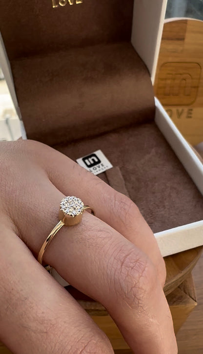 Anel Solitário Promessas  em Ouro 18k - 12x R$149,91