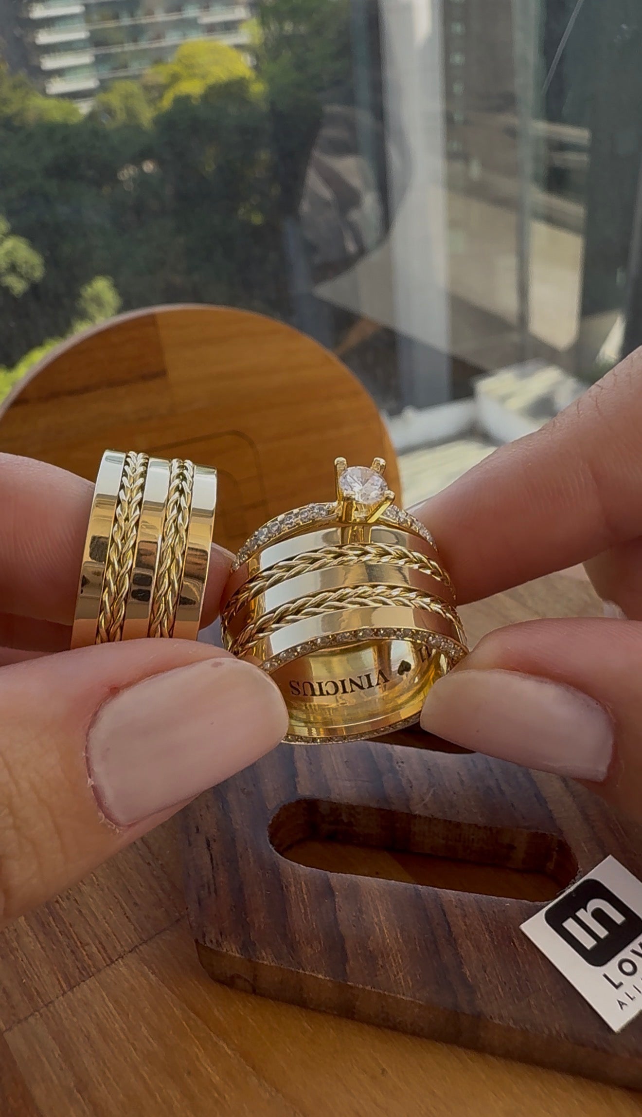 Par de Alianças em Ouro 18k - Modelo Paixão | 10mm |12xR$2.599.