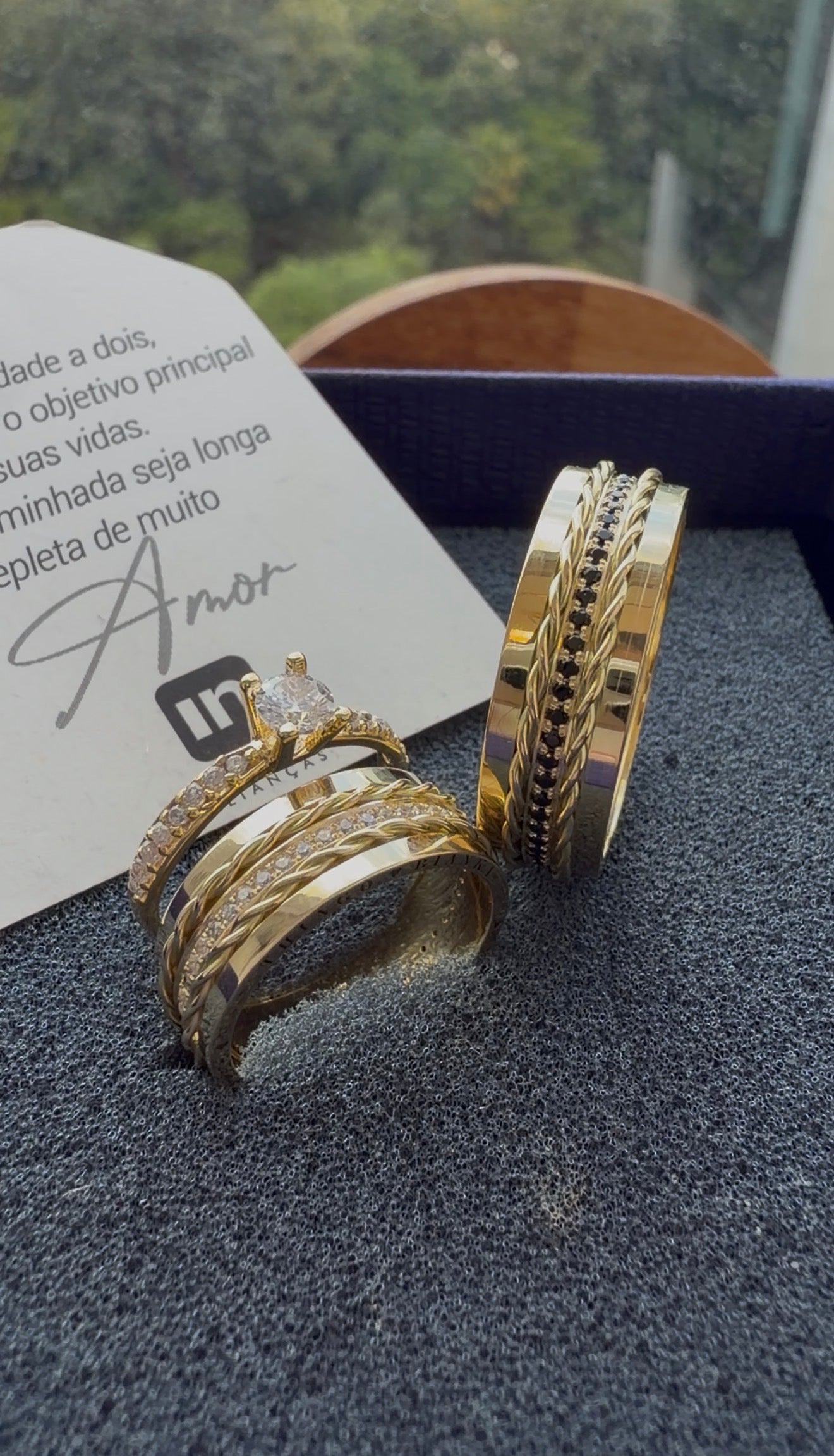 Par de Alianças em Ouro 18k - Modelo Bem que se quis | 7mm | 12x R$999.