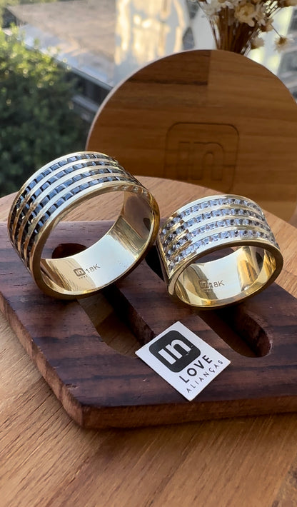 Alianças de Casamento em Ouro 18k - Modelo (Re)Começos | 9mm | 12x R$1.999