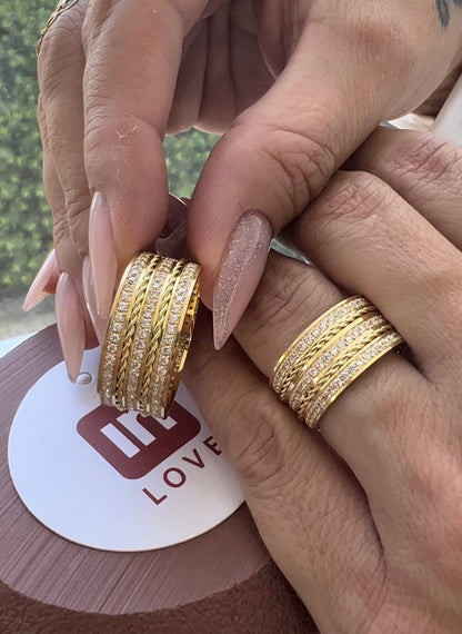 Alianças de Casamento em Ouro 18k - Modelo Momentos Duo | 10mm | 12x R$1.499