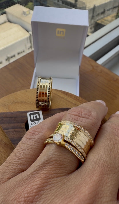 Par de Alianças em Ouro 18k - Modelo Paraíso | 9mm | 12x R$866.