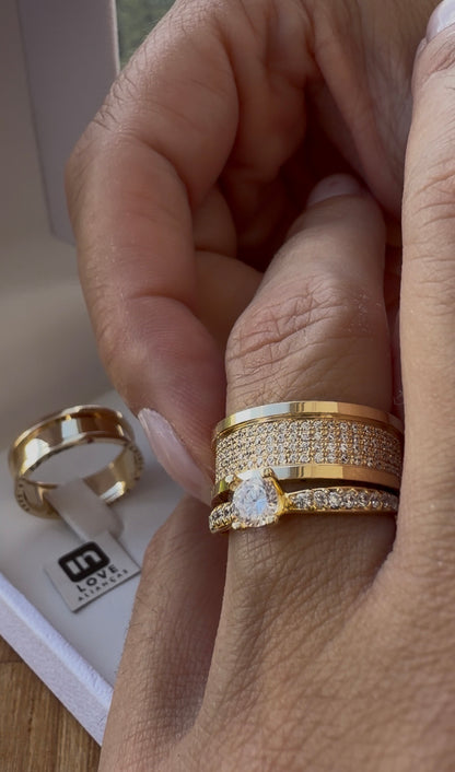 Par de Alianças em Ouro 18k - Modelo Intense | 7mm | 12x R$999.