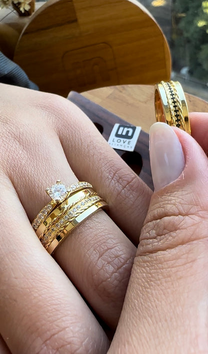 Alianças de Casamento em Ouro 18k - Modelo Bem Que Se Quis | 6mm | 12x R$833