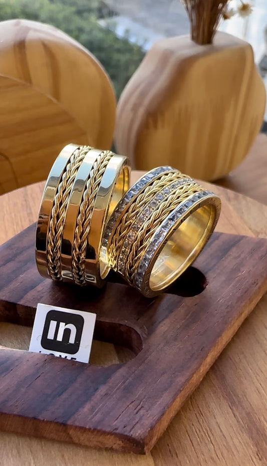 Alianças de Casamento em Ouro 18k - Modelo Paixão | 10mm | 12x R$2.066,66