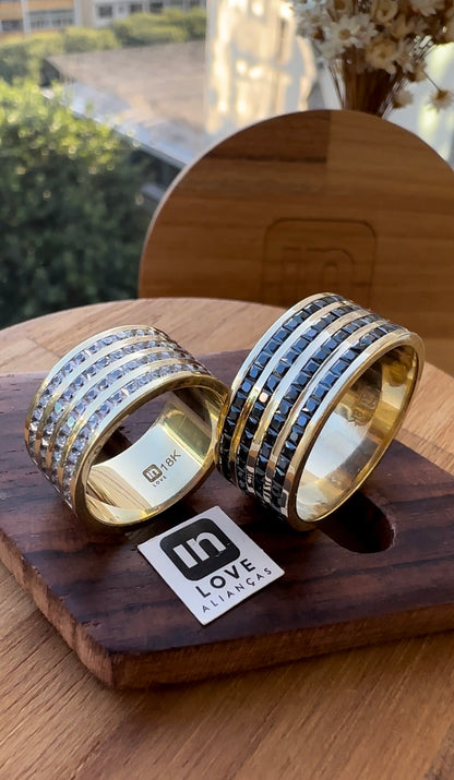 Alianças de Casamento em Ouro 18k - Modelo (Re)Começos | 9mm | 12x R$1.999