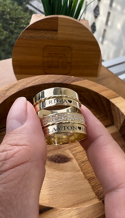 Alianças de Casamento em Ouro 18k - Modelo Encanto | 8mm | 12x R$778,33