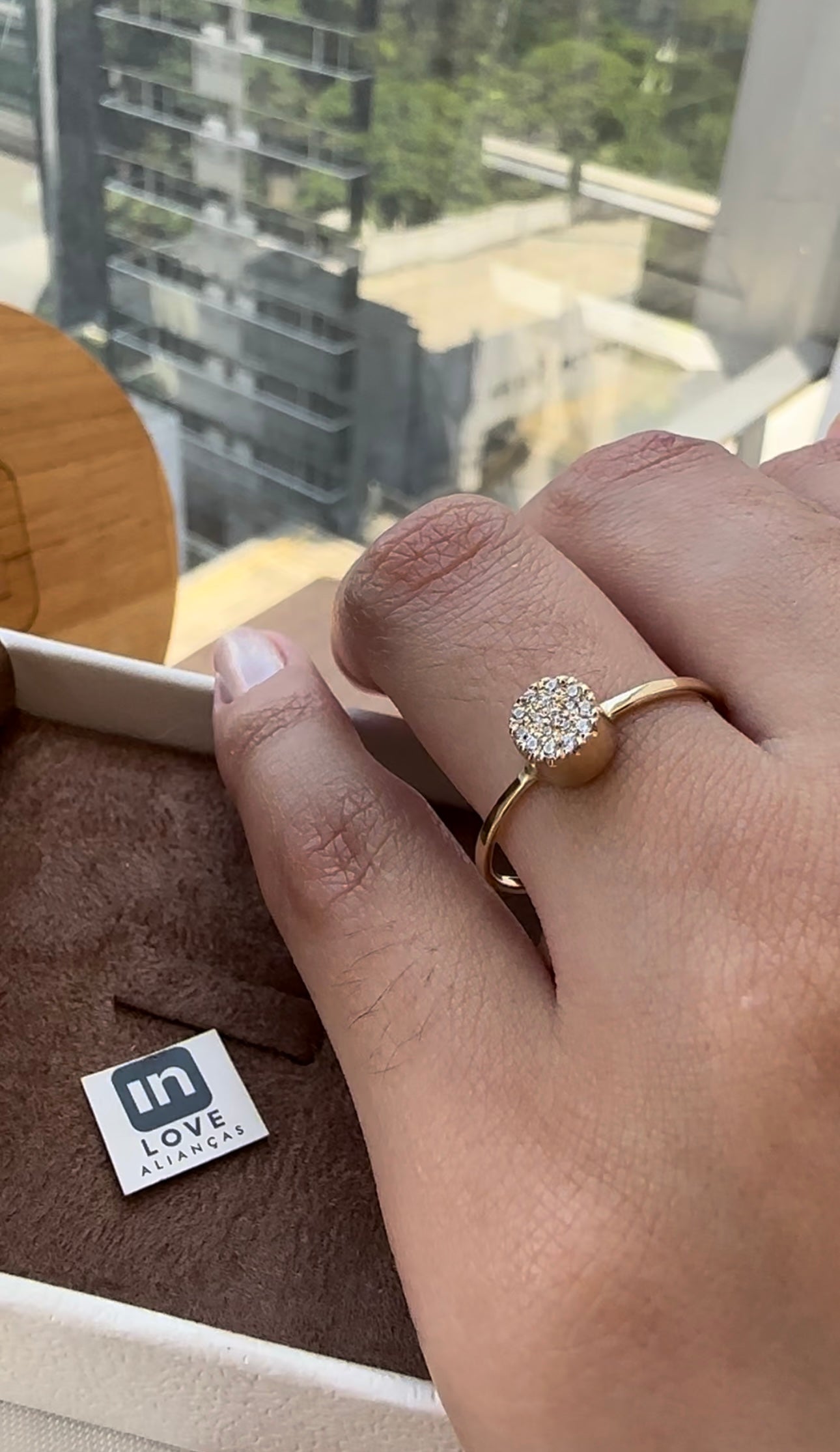 Anel Solitário Promessas  em Ouro 18k - 12x R$149,91