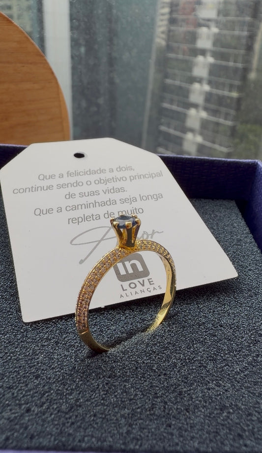 Anel Eu Amo Você em Ouro 18k - 12x R$449,00