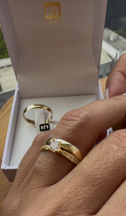 Par de Alianças em Ouro 18k - Modelo Tradicional | 3mm |12x R$216