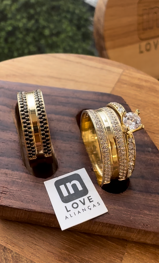 Alianças de Casamento em Ouro 18k - Modelo Melhor Fase | 6mm | 12x R$599