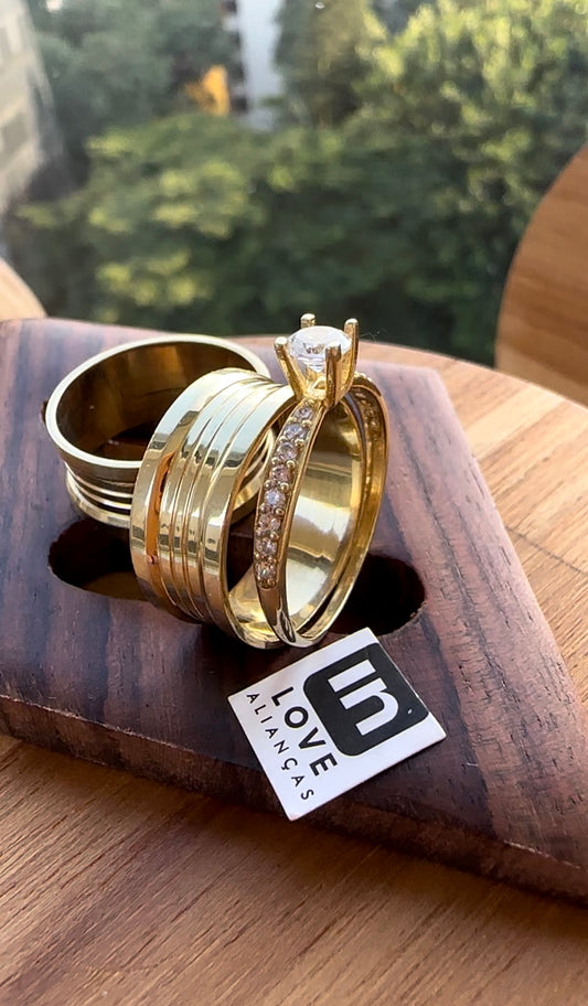 Alianças de Casamento em Ouro 18k - Modelo Favorite | 7mm | 12x R$499.16