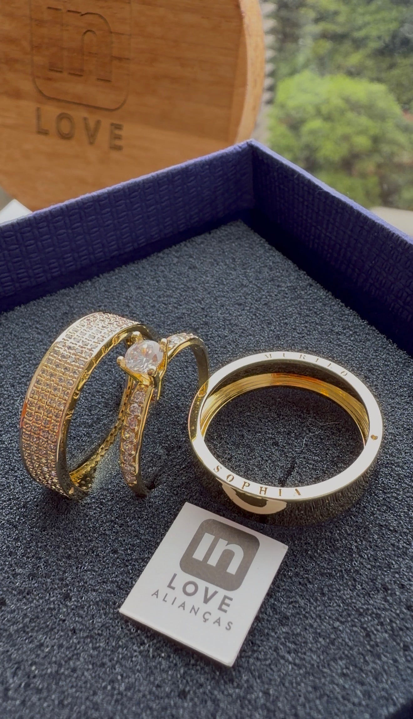 Par de Alianças em Ouro 18k - Modelo Cupido | 5mm | 12x R$758